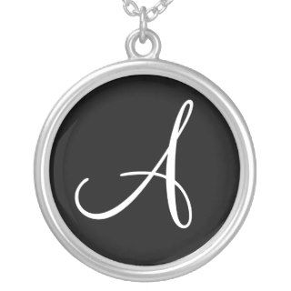 A Monogram Custom Round Sterling Silver Charm Jewelry