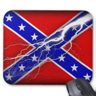 Confederate Flag, Lightning bolt Mouse pad
