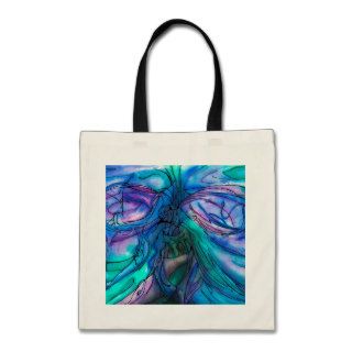 Mother Nature Fairy Tree watercolor painting Canvas Bags