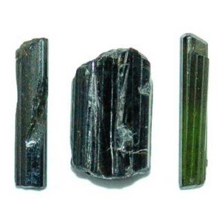 Dark Green Tourmaline Rods "Extra/A" (Mostly 1/4"   1")   5pc. Bag 