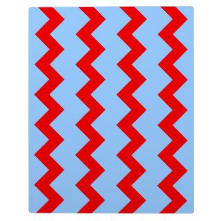 Light Blue and Red Zigzag B Display Plaque