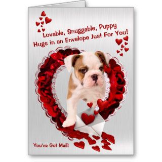Bulldog New Puppy Number Three   You've Got Mail Greeting Cards