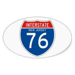 Interstate Sign 76   New Jersey Stickers