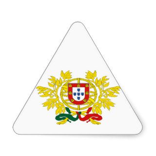 Portugal Coat Of Arms Triangle Stickers