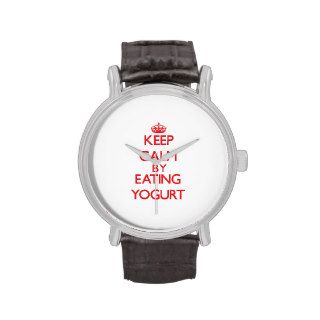 Keep calm by eating Yogurt Wristwatch
