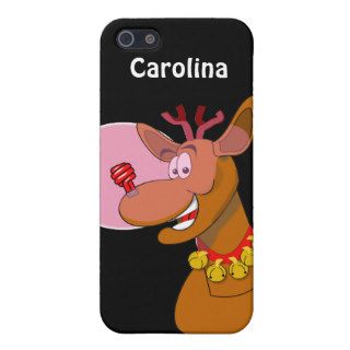 Funny Environmental Rudolph CFL Christmas Skin Covers For iPhone 5