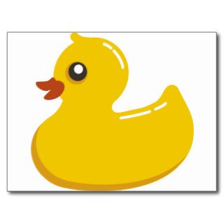 Yellow Rubber Duckie Post Cards