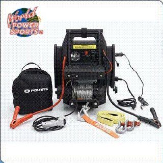 Polaris Versawinch  1500 LBS of Pulling Power / Features a Winch, Flashlight, Built in Battery Jump Box, 12 V Adapter and More Perfect for Atv's, Snowmobiles, Hunting, Camping, Fishing, Construction Job Sites and Much More   Hand Tool Accessories  