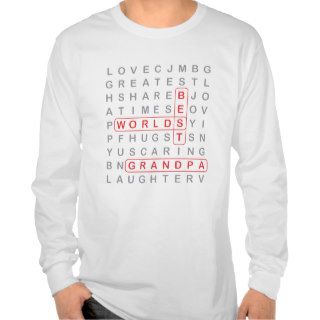 Worlds Best Grandpa Word Search Shirt