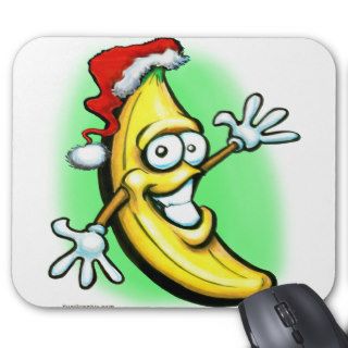 Merry Christmas Banana Happy New Year Mouse Pad