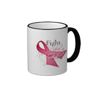 Ribbon   Fight Like a Girl   Breast Cancer Coffee Mug