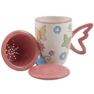 Butterfly Tea Mug Infuser Set   Brew in Mug Tea Kitchen & Dining