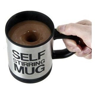 Stainless Steel Self Stirring Mug   Tea Stirrer