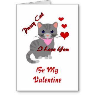 Pussy Cat   I Love You Card