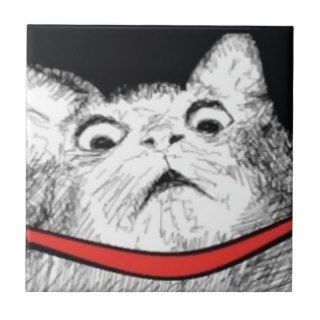 Surprised Cat Gasp Meme   Tile