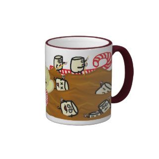 Marshmallows Drowning in Hot Chocolate Coffee Mugs