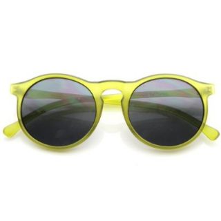zeroUV   Vintage Inspired Fashion P3 Shaped Round Circle Sunglasses w/ Key Hole Bridge (Green) Shoes
