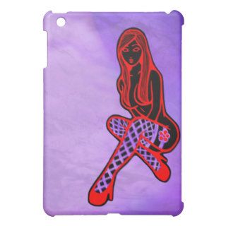 Fishnets and Flower Pin Up (Purple Haze) Case For The iPad Mini