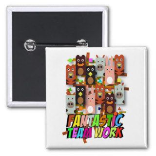 Inspirational Cute Cool Cartoon giftsTeam Work Pins