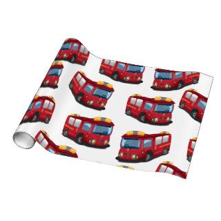 Fire Engines Gift Wrap Paper