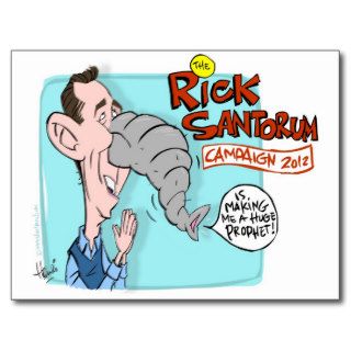 Rick Santorum Cartoon caricature postcard