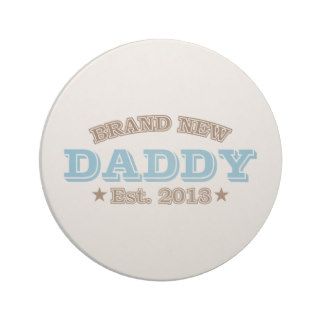 Brand New Daddy Est. 2013 (Blue) Drink Coasters