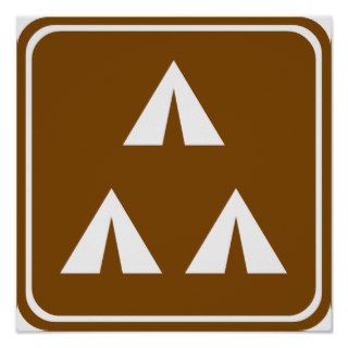 Group Camping Highway Sign Print