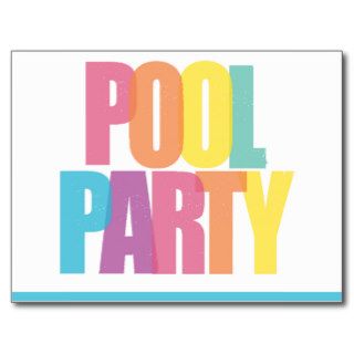 Pool Party Postcard Invitation