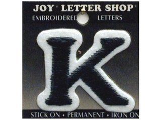 Joy Letter Shop Iron On Black K (6 Pack)