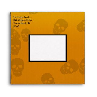 Halloween Skull 5.25" Square Envelope