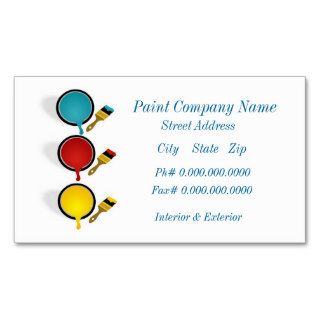 Interior & Exterior Paint Company Business Card Templates