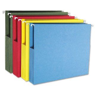 Smead   3" Capacity Hanging File Pockets, Letter, Assorted Colors, 4 per Pack   Pack of 4  Hanging File Folders 