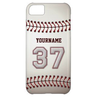 Cool Baseball Stitches   Custom Number 37 and Name iPhone 5C Cover