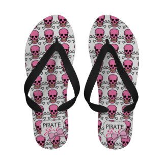 Pirate Girl Pink Skull Sandals
