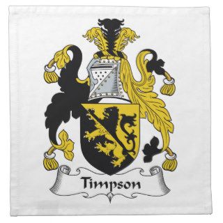 Timpson Family Crest Napkin