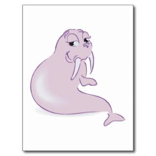 Seal Seals Sea Lion Marine Harbor Pinniped Cartoon Postcard
