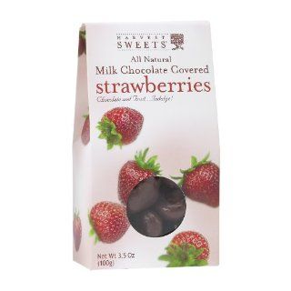 Harvest Sweets Milk Chocolate Covered Strawberries, 3.5 Ounce (Pack of 6)  Chocolate Truffles  Grocery & Gourmet Food