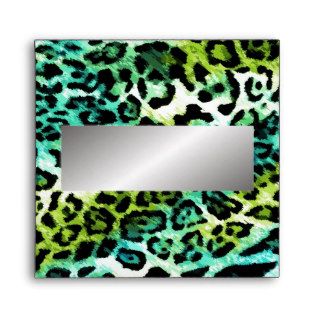 311 Chic Leopard Turquoise Lime Envelopes