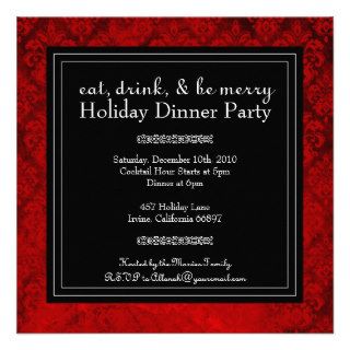 Christmas Eat, Drink and Be Merry  Party  Invite