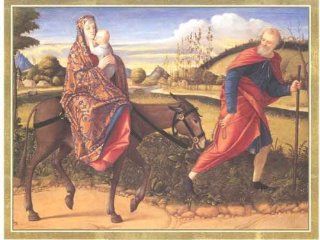 Flight Into Egypt Christmas Card   Greeting Cards