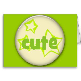 327 CUTE GREEN STARS COMPLIMENTS SAYINGS EXPRESSIO CARD