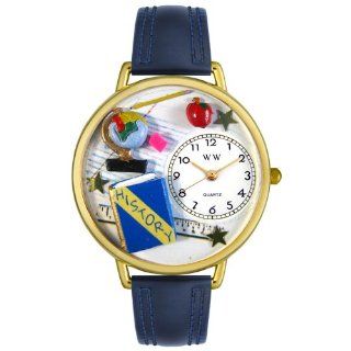 Whimsical Watches Unisex G0640006 History Teacher Navy Blue Leather Watch Whimsical Watches Watches