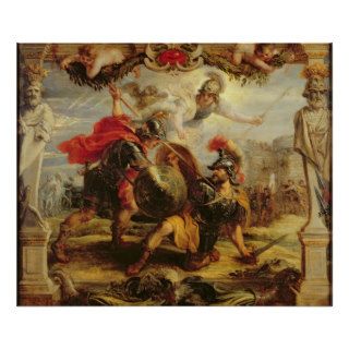 Achilles Defeating Hector, 1630 32 Print