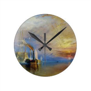 The Fighting Temeraire by J. M. W. Turner Round Clock