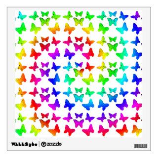 Rainbow Swirl Butterfly Pattern Wall Graphics