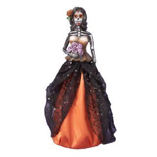 Kurt Adler Halloween Skull Lady Decoration, 10 Inch   Holiday Figurines