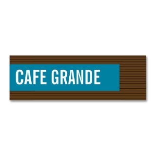 business cards > cafe grande [chocolate  teal]
