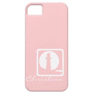 Beachy Nautical Lighthouse Themed Name iPhone 5 Covers