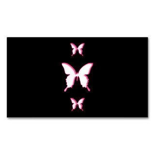 Pink Butterfly Cutouts Business Card Templates