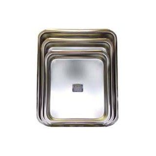 Square Stainless Steel Pan, Small, I.D. 12x10.5in, 2.5 in. deep Grocery & Gourmet Food
